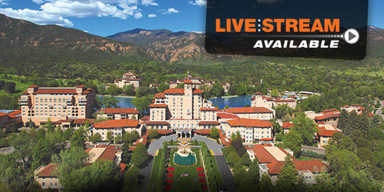 Scenic view of the luxurious Broadmoor Hotel in Colorado Springs, the perfect setting for CME and CE conferences.